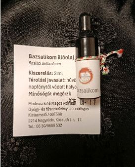 Bazsalikom illóolaj